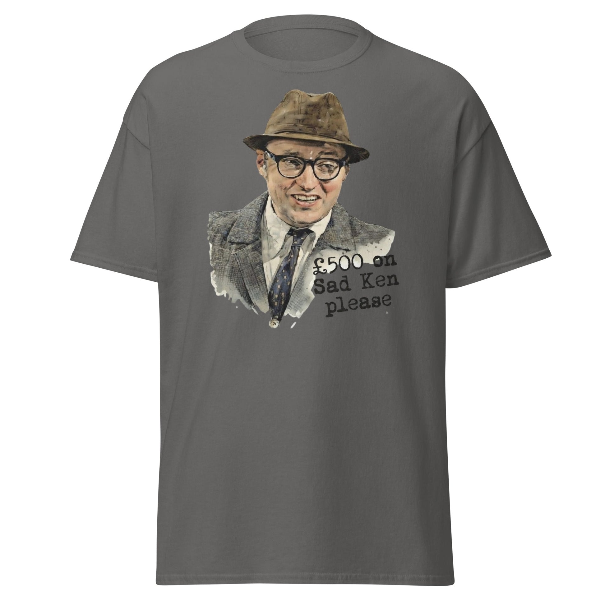 Bottom TV Show Sad Ken T-Shirt | Eddie Hitler Fan Merch - Charcoal - T-Shirts Online