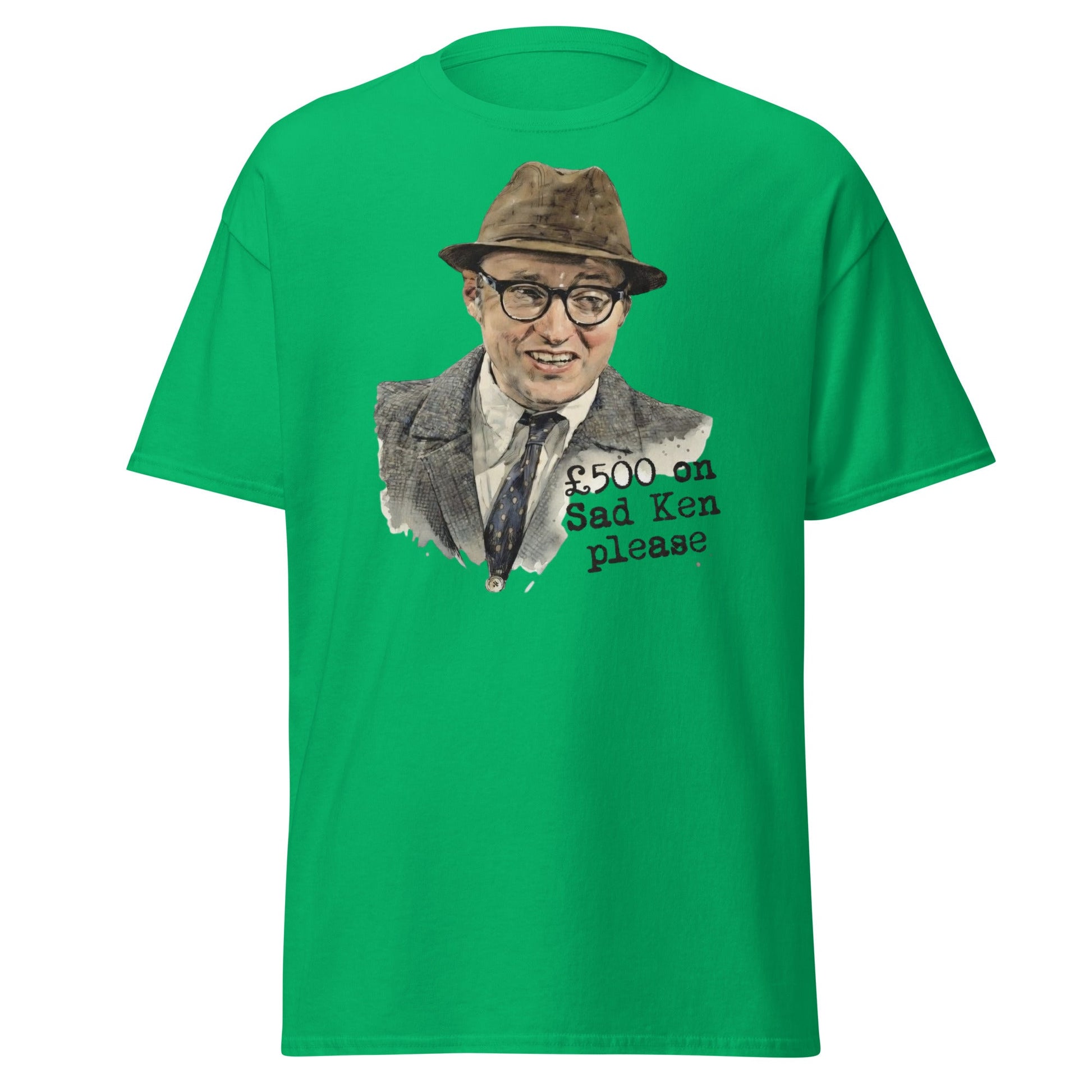 Bottom TV Show Sad Ken T-Shirt | Eddie Hitler Fan Merch - Irish Green - T-Shirts Online