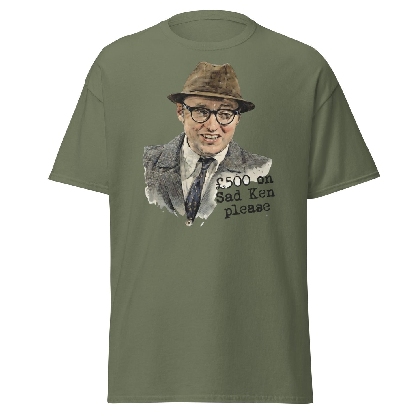 Bottom TV Show Sad Ken T-Shirt | Eddie Hitler Fan Merch - Military Green - T-Shirts Online
