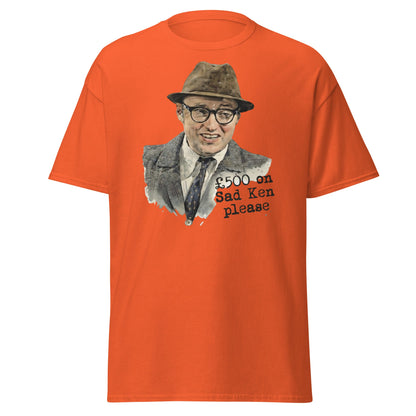 Bottom TV Show Sad Ken T-Shirt | Eddie Hitler Fan Merch - Orange - T-Shirts Online