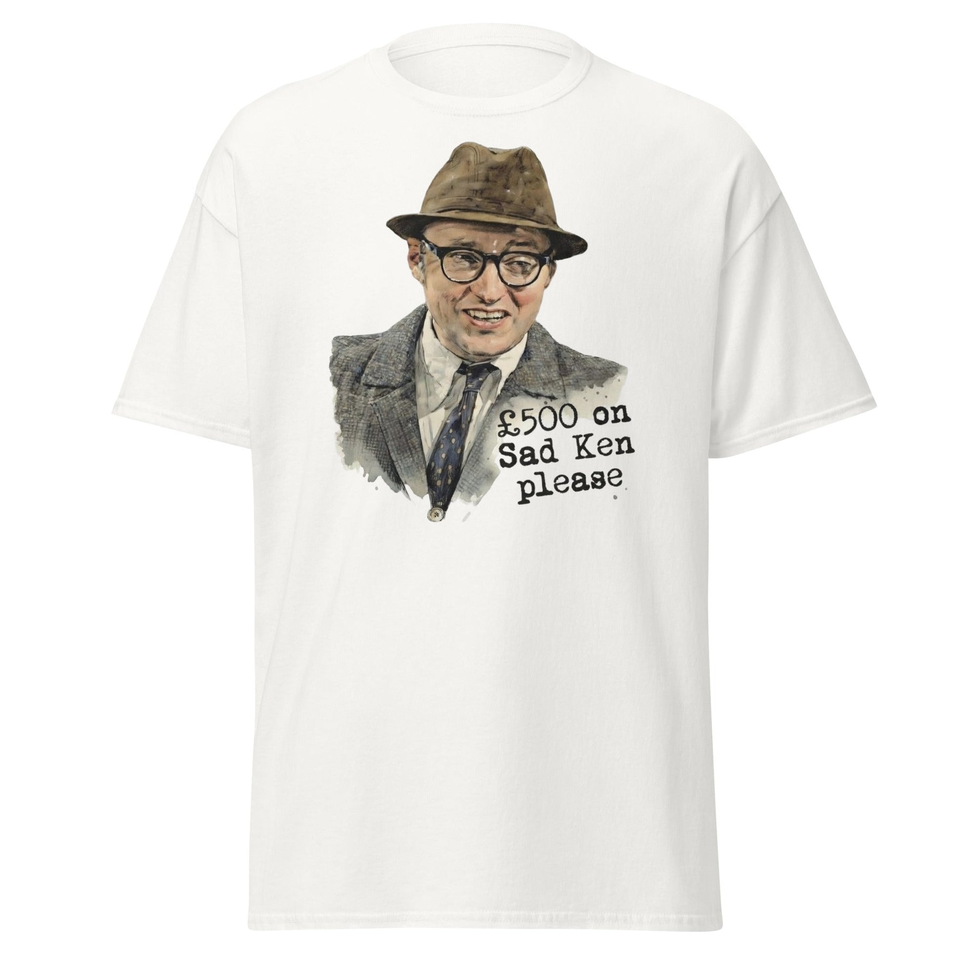 Bottom TV Show Sad Ken T-Shirt | Eddie Hitler Fan Merch - White - T-Shirts Online