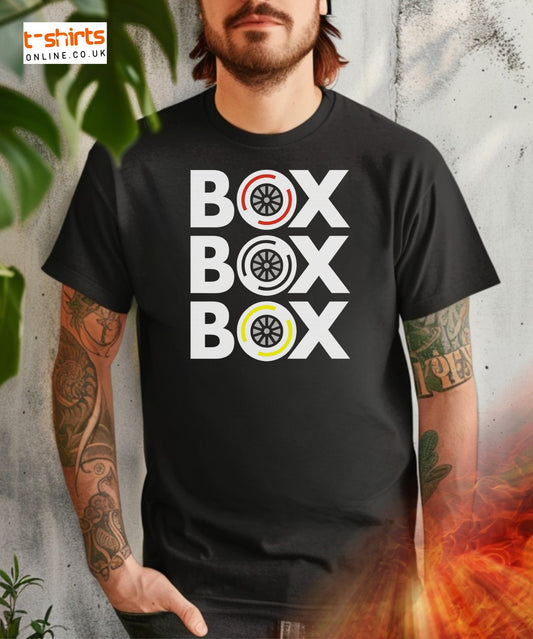Box Box Box T-Shirt | Motor Racing Tee - Black - T-Shirts Online