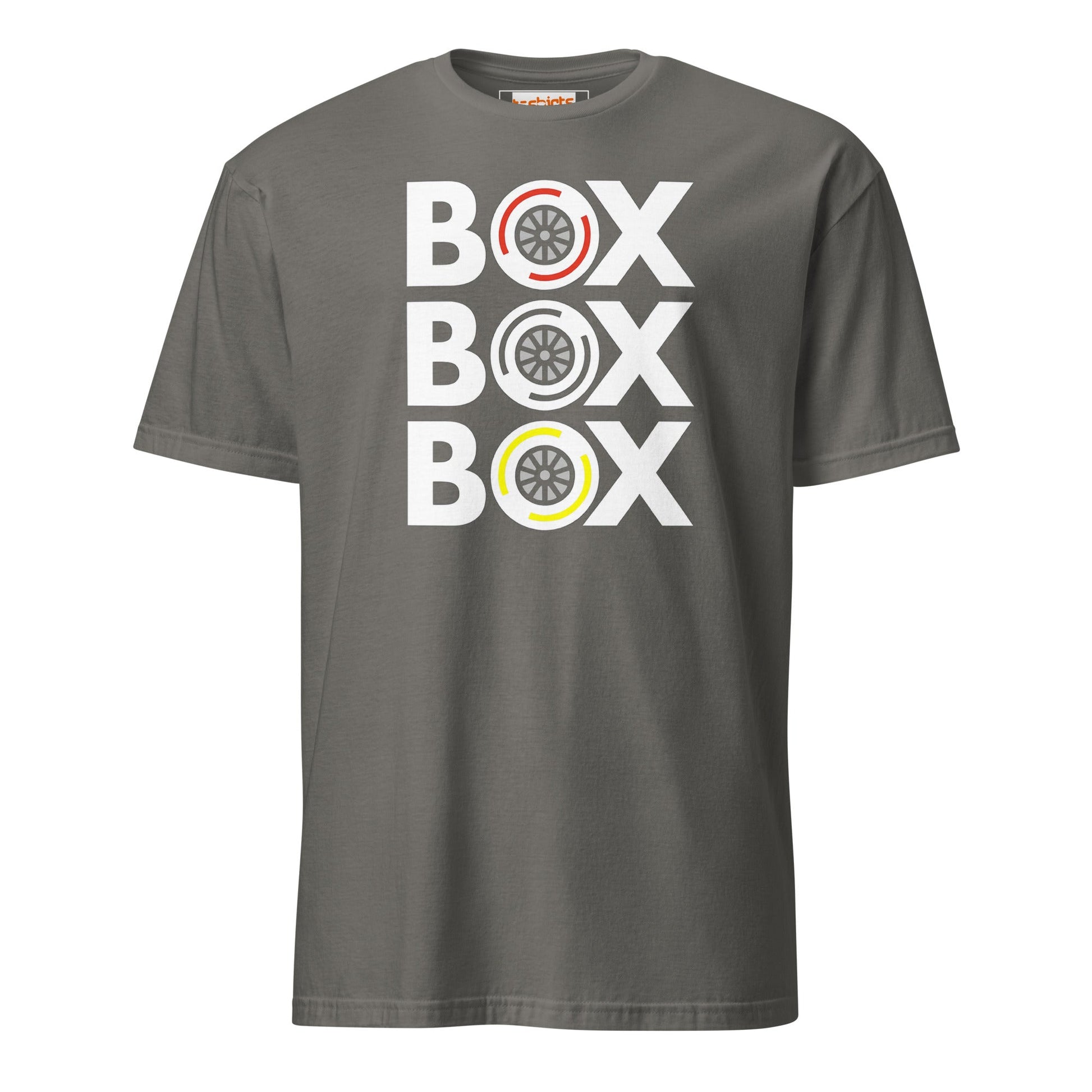 Box Box Box T-Shirt | Motor Racing Tee - Charcoal - T-Shirts Online