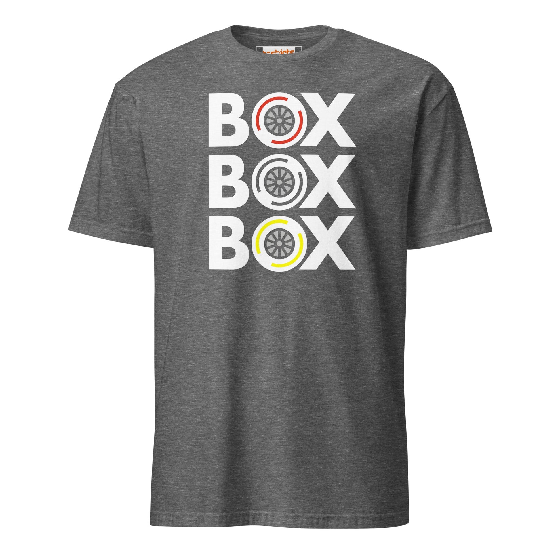 Box Box Box T-Shirt | Motor Racing Tee - Graphite Heather - T-Shirts Online