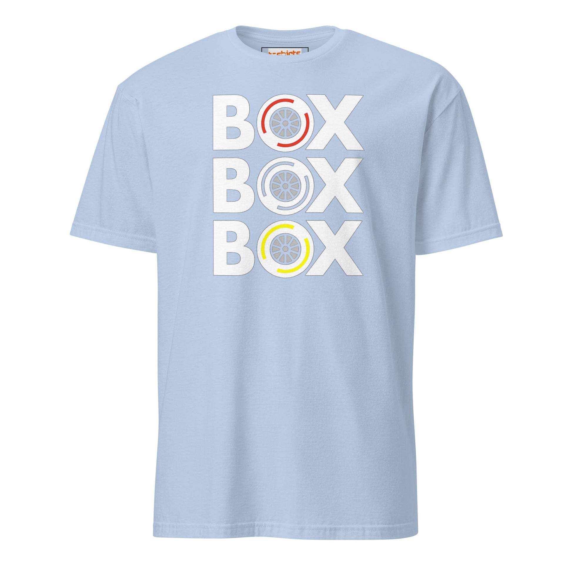 Box Box Box T-Shirt | Motor Racing Tee - Light Blue - T-Shirts Online