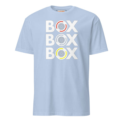 Box Box Box T-Shirt | Motor Racing Tee - Light Blue - T-Shirts Online