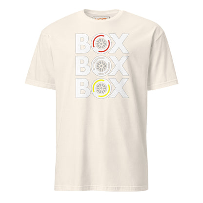 Box Box Box T-Shirt | Motor Racing Tee - Natural - T-Shirts Online