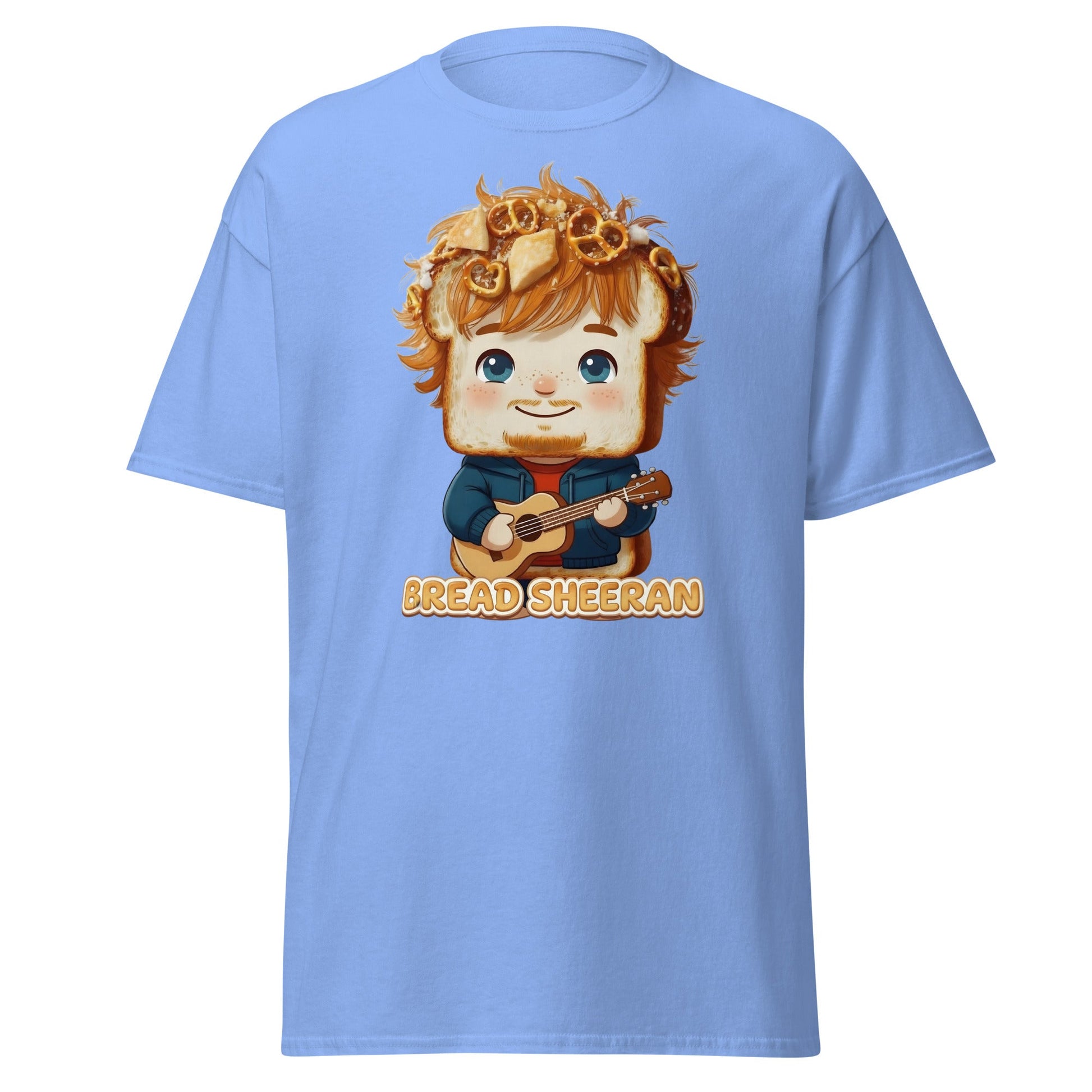 Bread Sheeran Funny Musician Pun T-Shirt | Punny Graphic Tee - Carolina Blue - T-Shirts Online