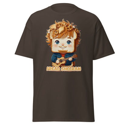 Bread Sheeran Funny Musician Pun T-Shirt | Punny Graphic Tee - Dark Chocolate - T-Shirts Online