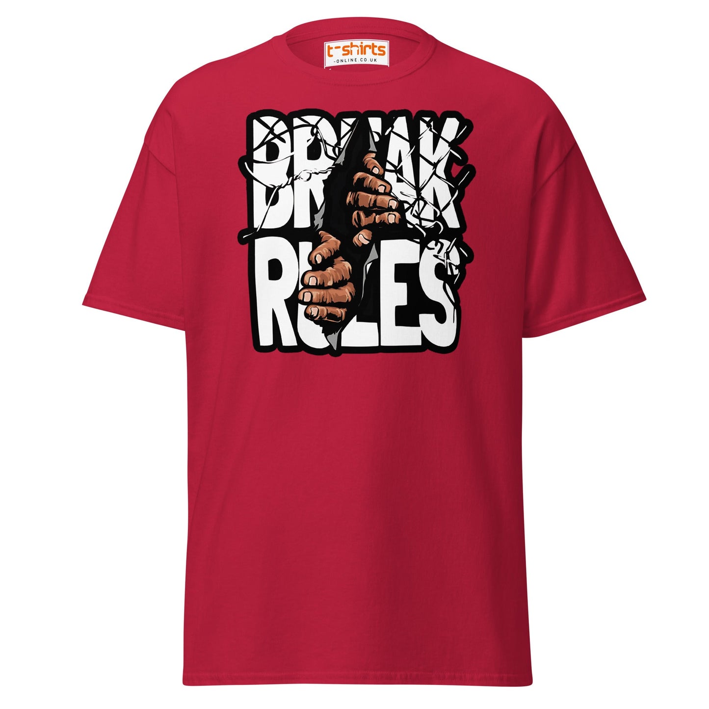 Break Rules T-Shirt | Bold Rebellion Graphic Tee - Cardinal - T-Shirts Online
