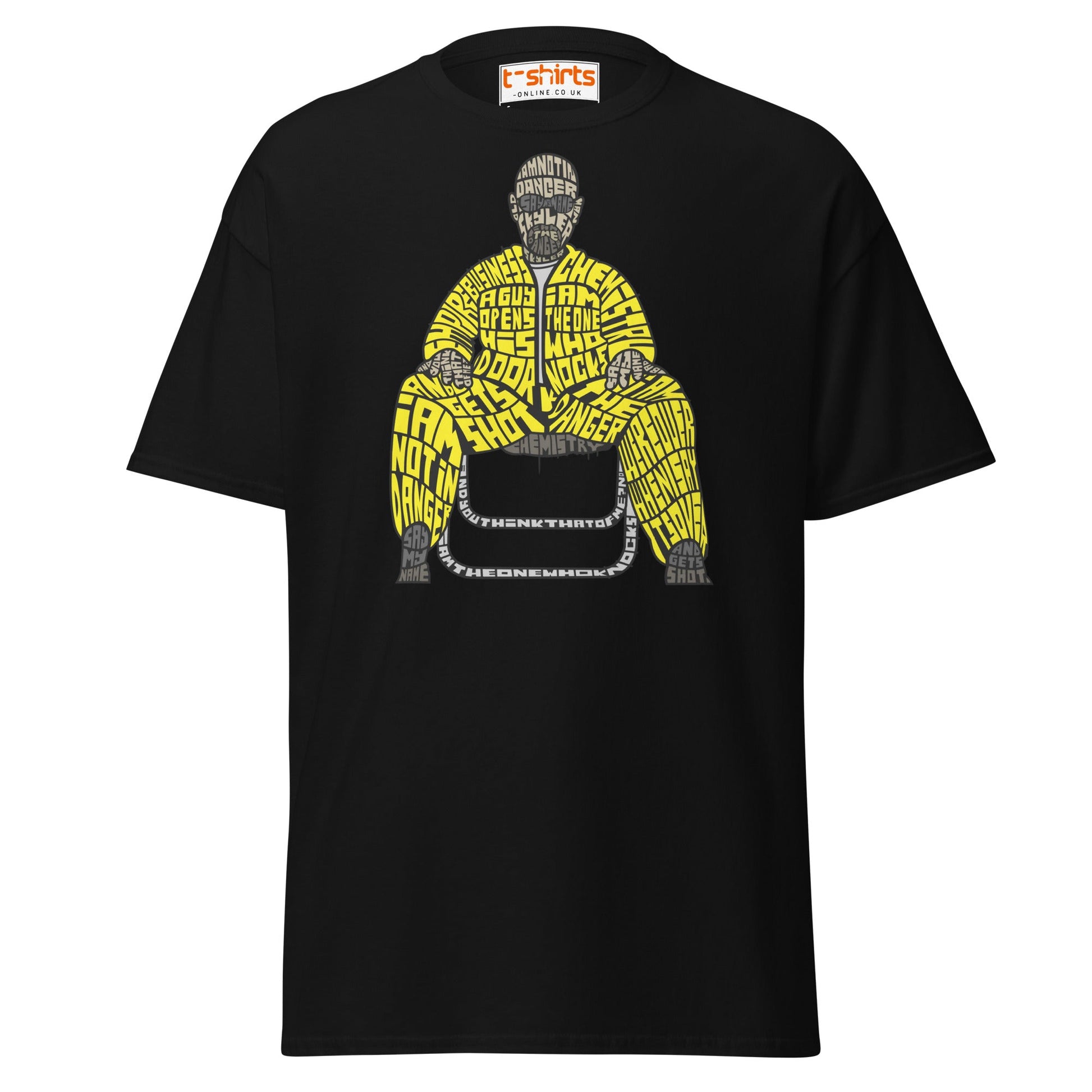 Breaking Bad Calligram T-Shirt| Walter White Fan Art Tee - Black - T-Shirts Online