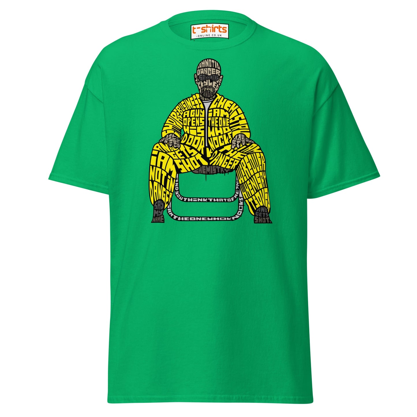Breaking Bad Calligram T-Shirt| Walter White Fan Art Tee - Irish Green - T-Shirts Online
