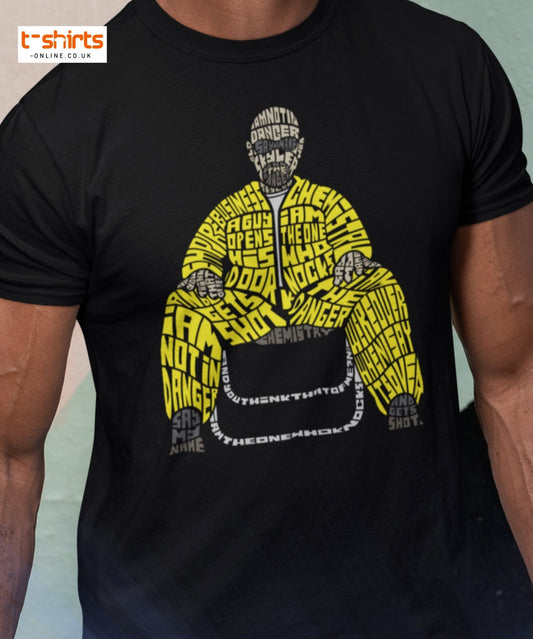 Breaking Bad Calligram T-Shirt| Walter White Fan Art Tee - Maroon - T-Shirts Online