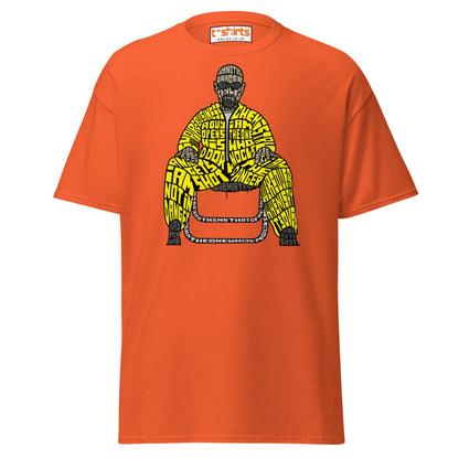 Breaking Bad Calligram T-Shirt| Walter White Fan Art Tee - Orange - T-Shirts Online