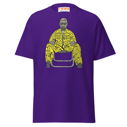 Breaking Bad Calligram T-Shirt| Walter White Fan Art Tee - Purple - T-Shirts Online