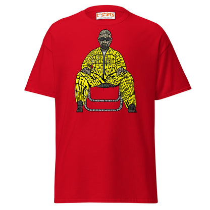 Breaking Bad Calligram T-Shirt| Walter White Fan Art Tee - Red - T-Shirts Online