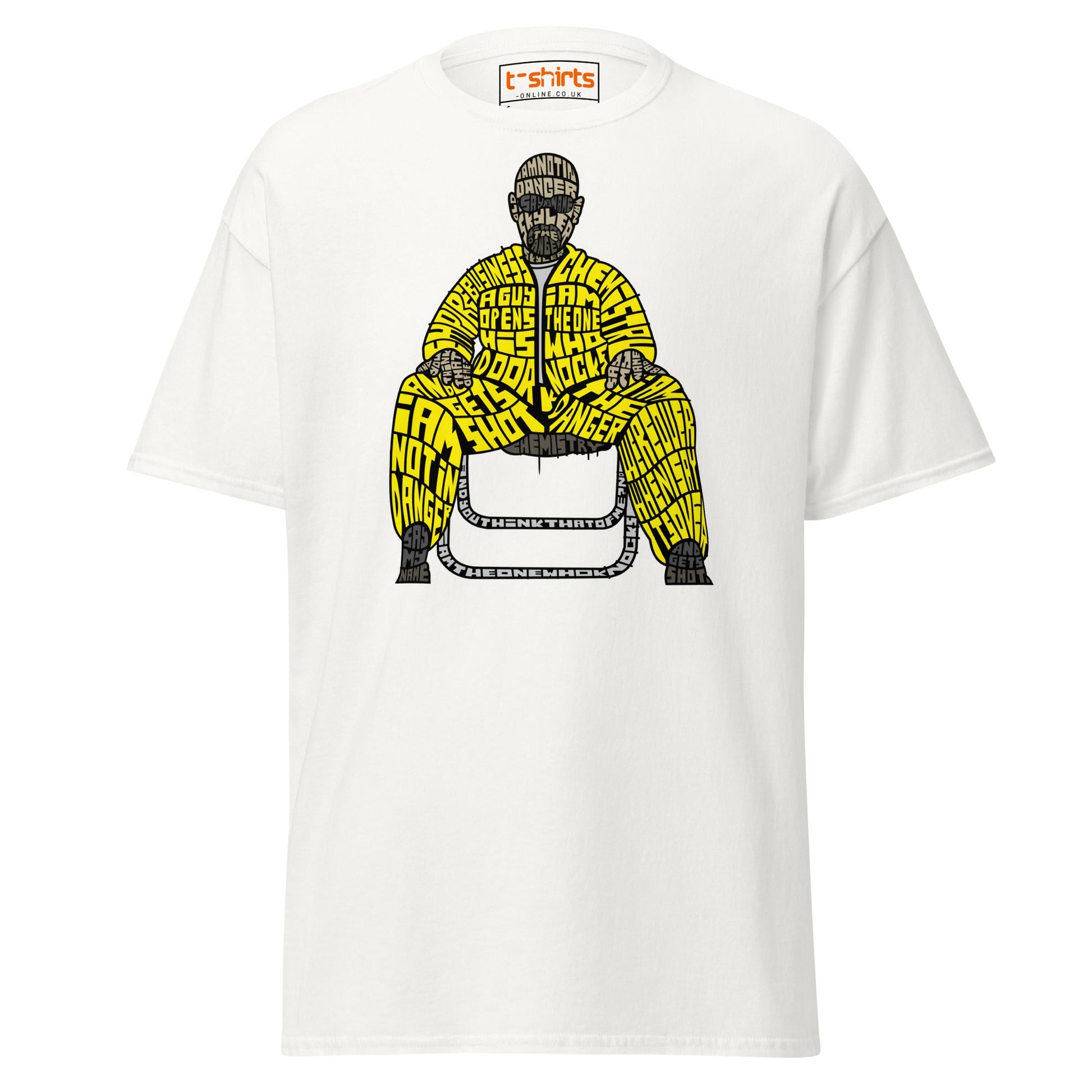 Breaking Bad Calligram T-Shirt| Walter White Fan Art Tee - White - T-Shirts Online