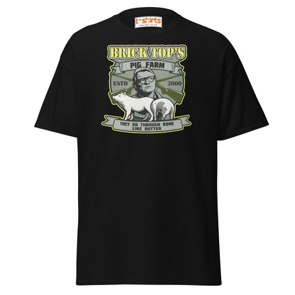 Brick Top’s Pig Farm T-Shirt – Cult Movie Parody - Black - T-Shirts Online