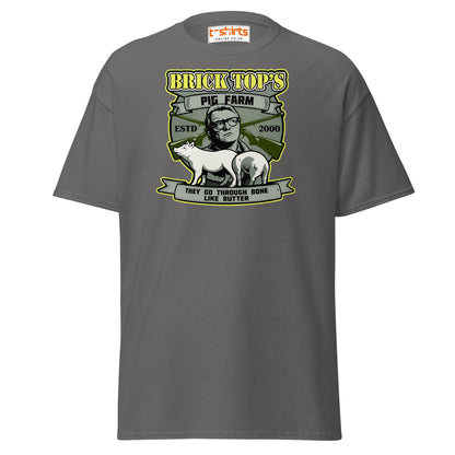 Brick Top’s Pig Farm T-Shirt – Cult Movie Parody - Charcoal - T-Shirts Online