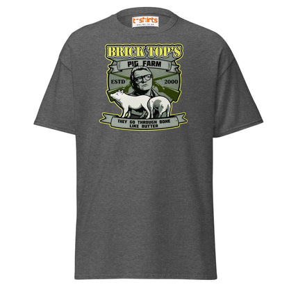 Brick Top’s Pig Farm T-Shirt – Cult Movie Parody - Dark Heather - T-Shirts Online