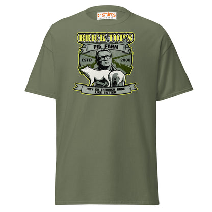 Brick Top’s Pig Farm T-Shirt – Cult Movie Parody - Military Green - T-Shirts Online
