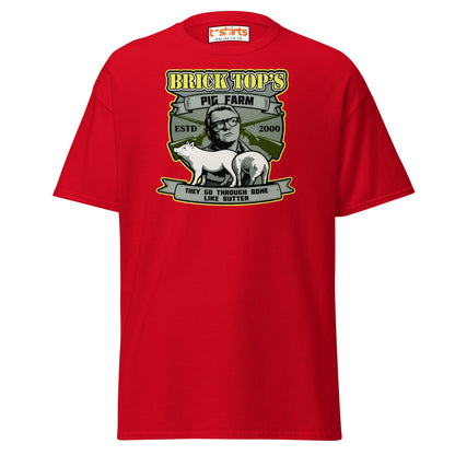 Brick Top’s Pig Farm T-Shirt – Cult Movie Parody - Red - T-Shirts Online