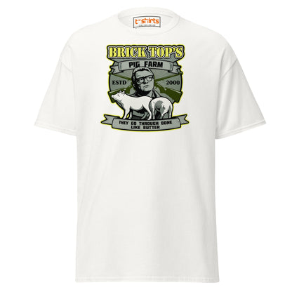 Brick Top’s Pig Farm T-Shirt – Cult Movie Parody - White - T-Shirts Online