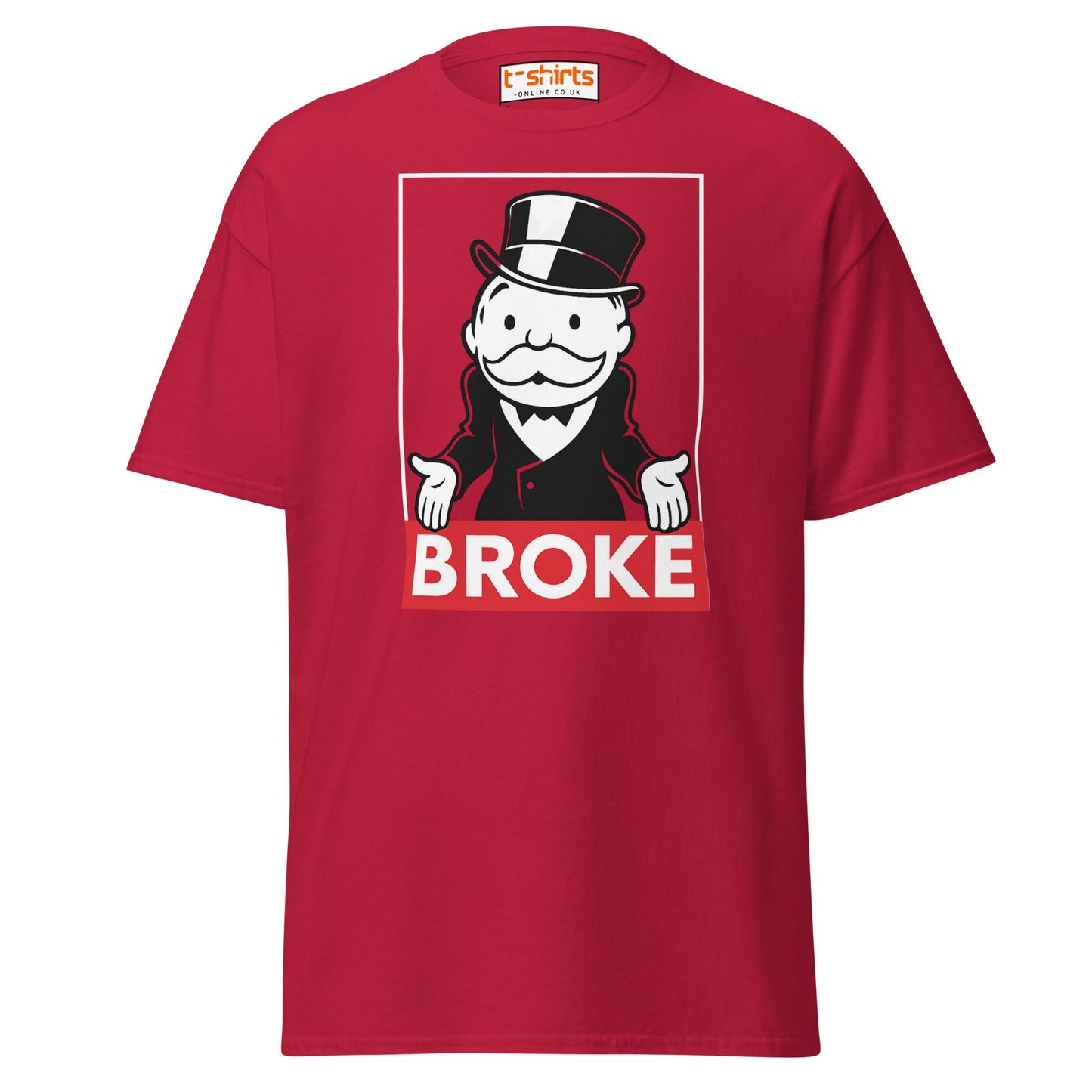 Broke T-Shirt | Funny Monopoly - Inspired Parody Tee - Cardinal - T-Shirts Online