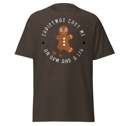 Broken Gingerbread Man T-Shirt | Funny Christmas Cookie Tee - Dark Chocolate - T-Shirts Online