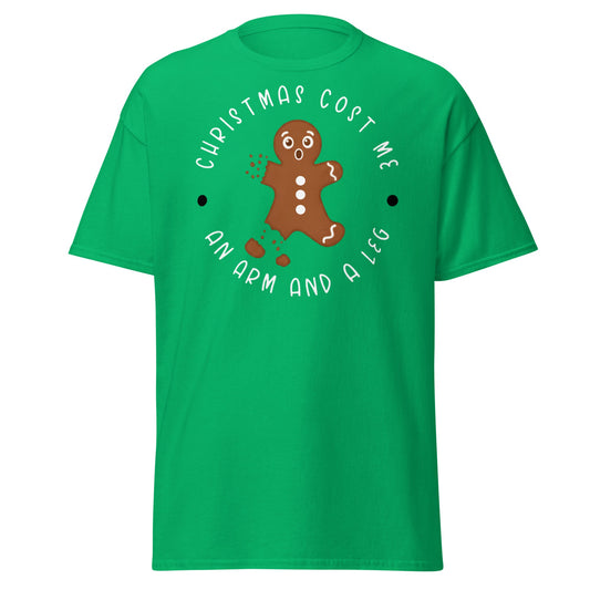 Broken Gingerbread Man T-Shirt | Funny Christmas Cookie Tee - Irish Green - T-Shirts Online