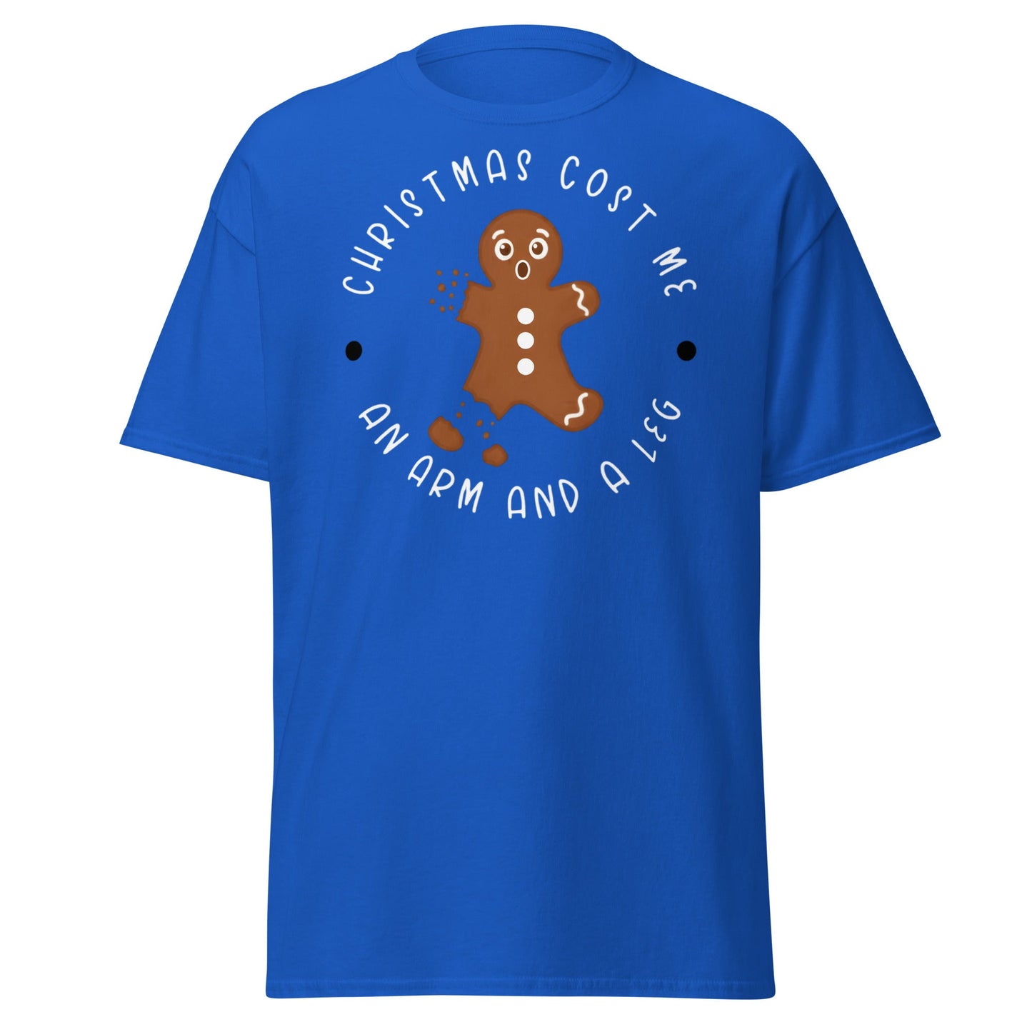 Broken Gingerbread Man T-Shirt | Funny Christmas Cookie Tee - Royal - T-Shirts Online