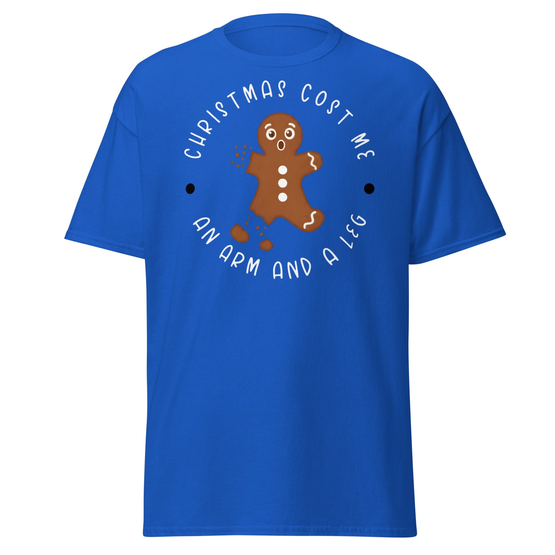 Broken Gingerbread Man T-Shirt | Funny Christmas Cookie Tee - Royal - T-Shirts Online