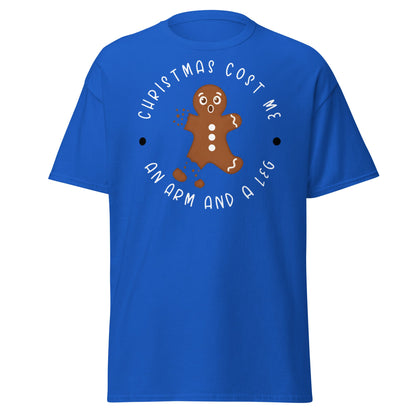 Broken Gingerbread Man T-Shirt | Funny Christmas Cookie Tee - Royal - T-Shirts Online