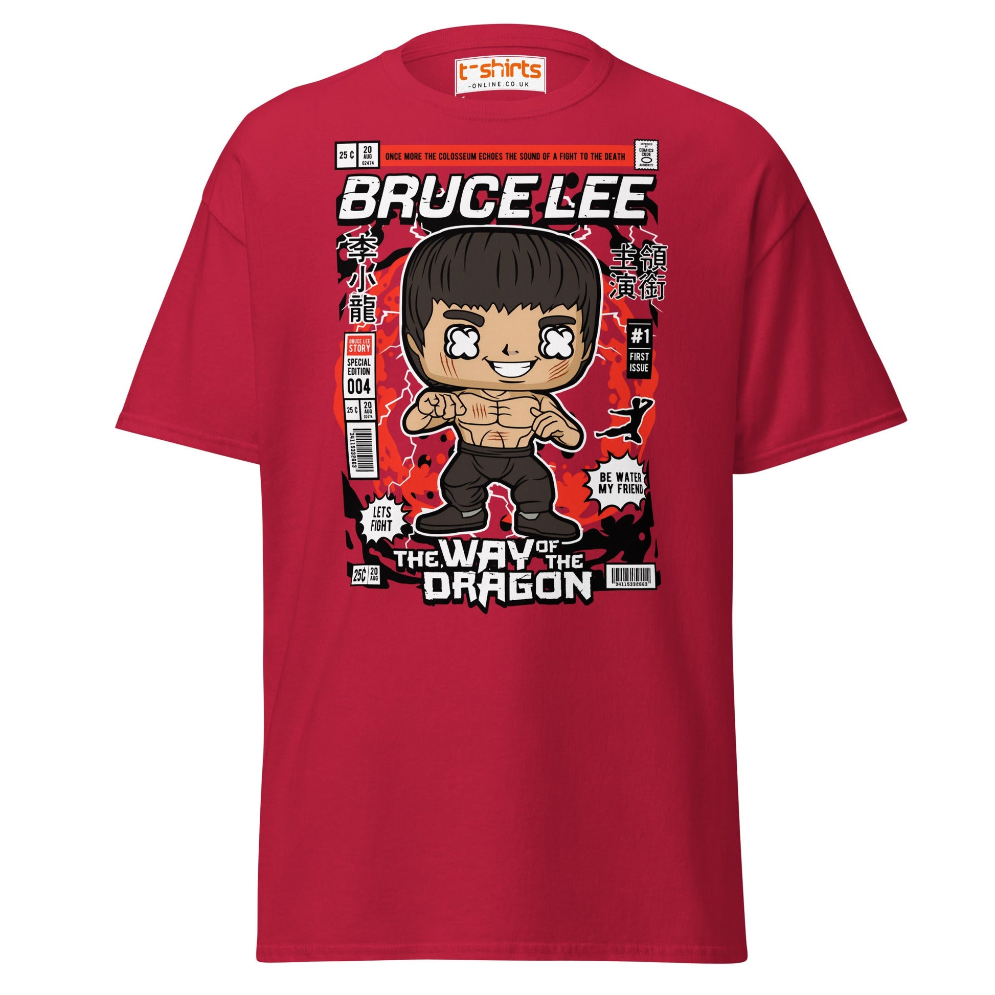 Bruce Lee Funko Style T-Shirt | Way of the Dragon - Cardinal - T-Shirts Online