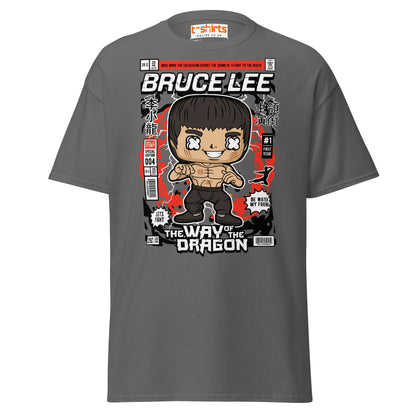Bruce Lee Funko Style T-Shirt | Way of the Dragon - Charcoal - T-Shirts Online
