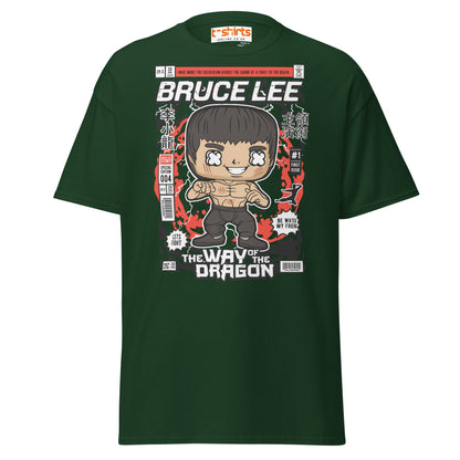 Bruce Lee Funko Style T-Shirt | Way of the Dragon - Forest Green - T-Shirts Online