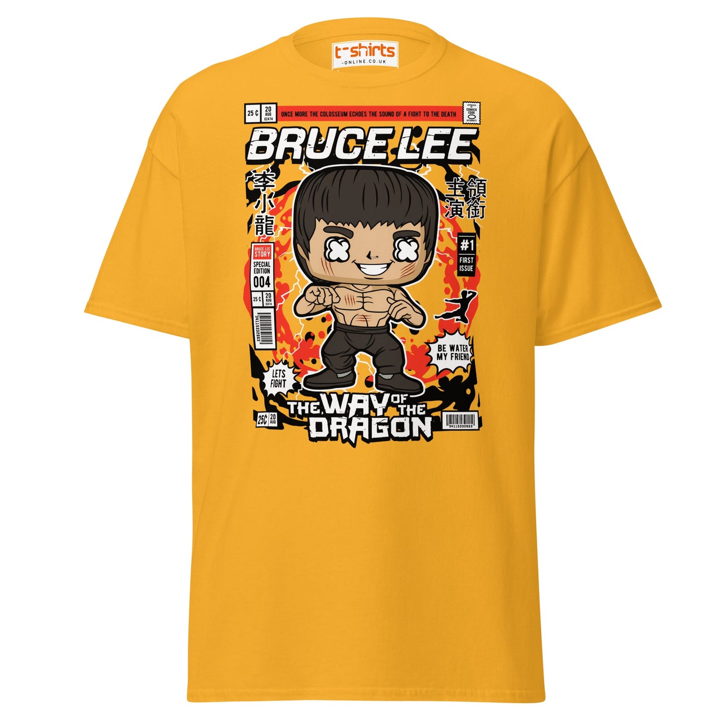 Bruce Lee Funko Style T-Shirt | Way of the Dragon - Gold - T-Shirts Online