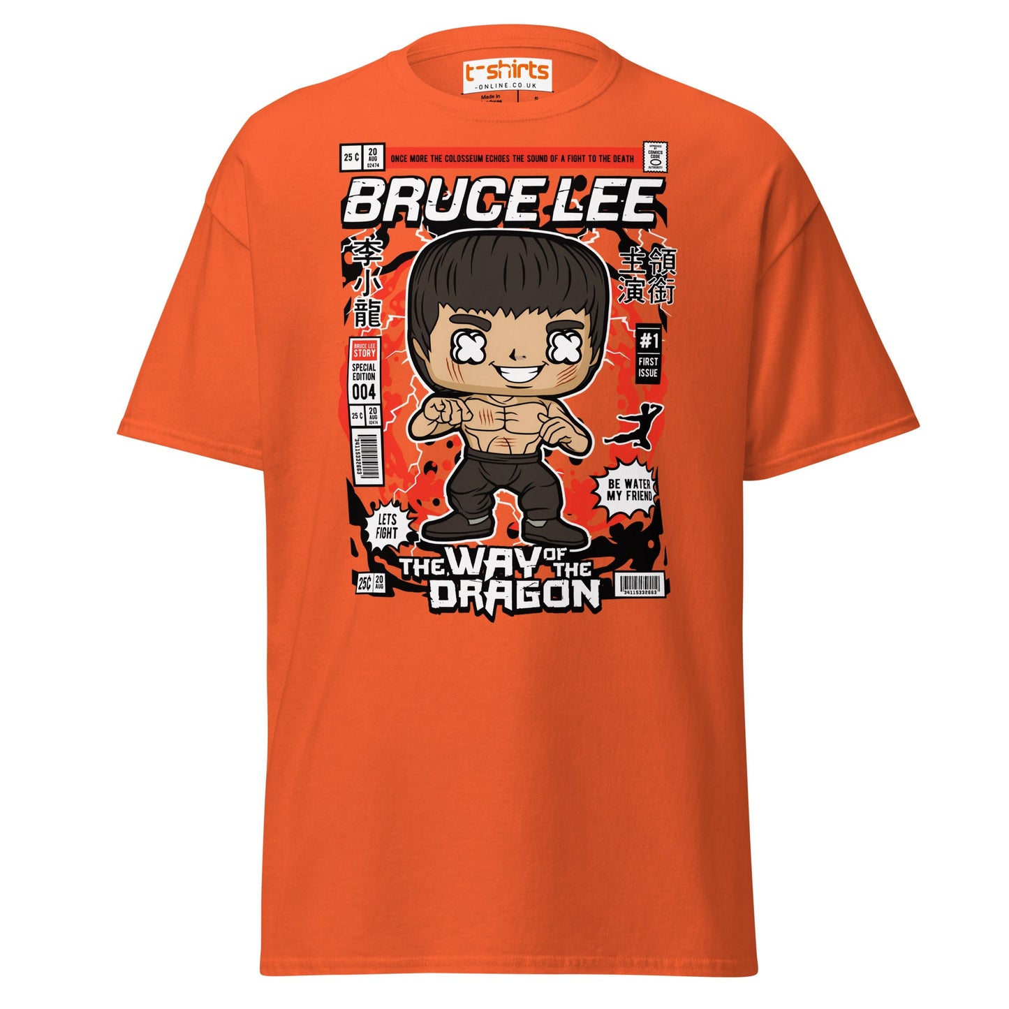 Bruce Lee Funko Style T-Shirt | Way of the Dragon - Orange - T-Shirts Online