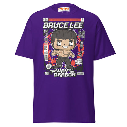 Bruce Lee Funko Style T-Shirt | Way of the Dragon - Purple - T-Shirts Online