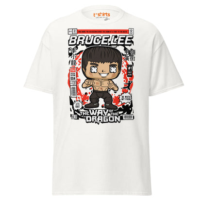 Bruce Lee Funko Style T-Shirt | Way of the Dragon - White - T-Shirts Online