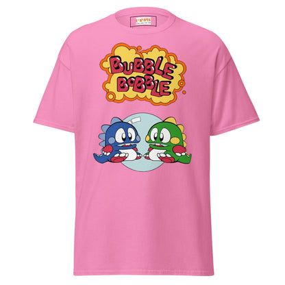Bubble Bobble Retro Gaming T-Shirt | Dino T-Shirt - Azalea - T-Shirts Online
