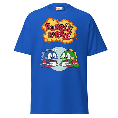 Bubble Bobble Retro Gaming T-Shirt | Dino T-Shirt - Royal - T-Shirts Online