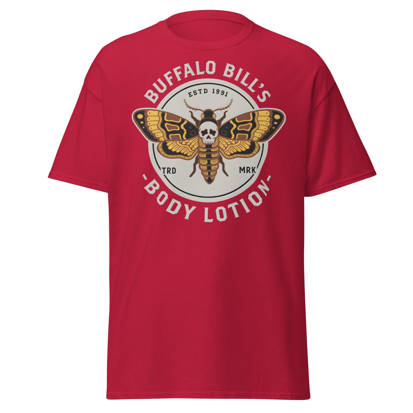 Buffalo Bill's Body Lotion Death's - Head Moth T-Shirt - Cardinal - T-Shirts Online