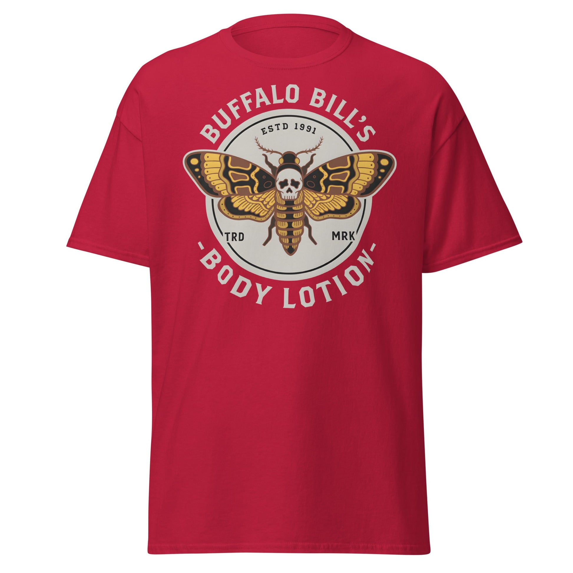 Buffalo Bill's Body Lotion Death's - Head Moth T-Shirt - Cardinal - T-Shirts Online