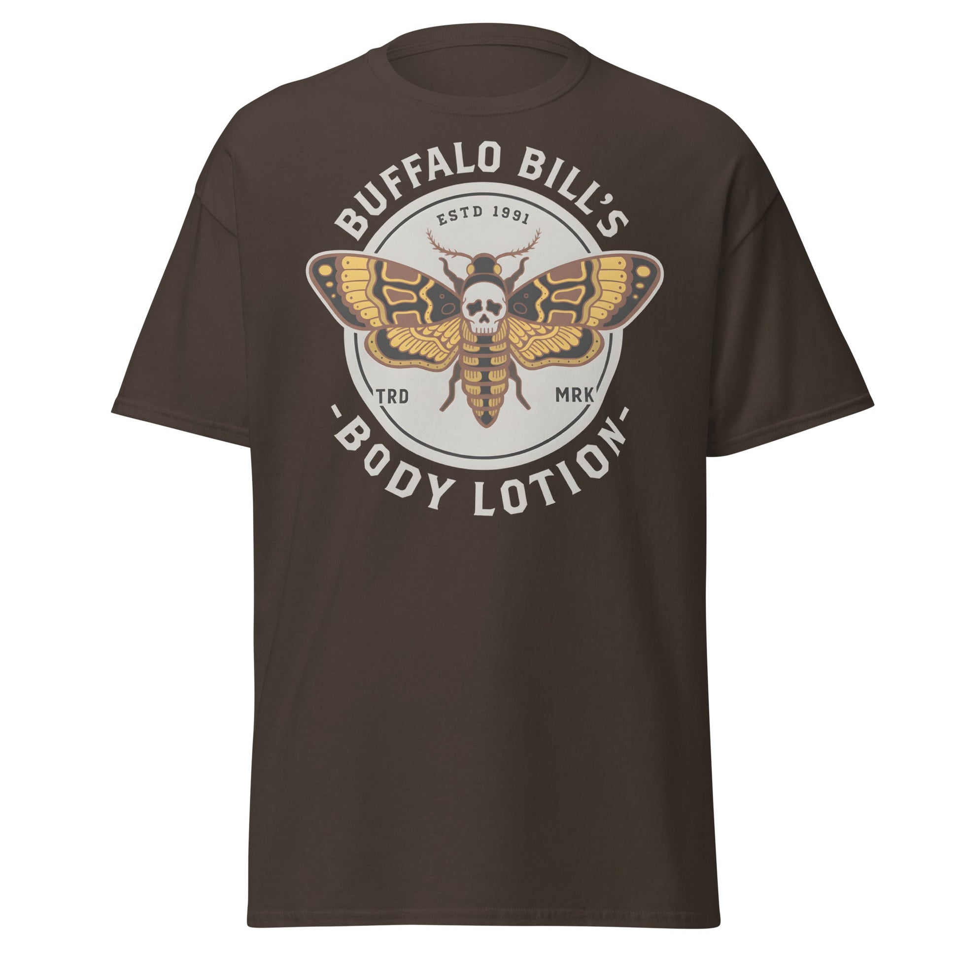 Buffalo Bill's Body Lotion Death's - Head Moth T-Shirt - Dark Chocolate - T-Shirts Online