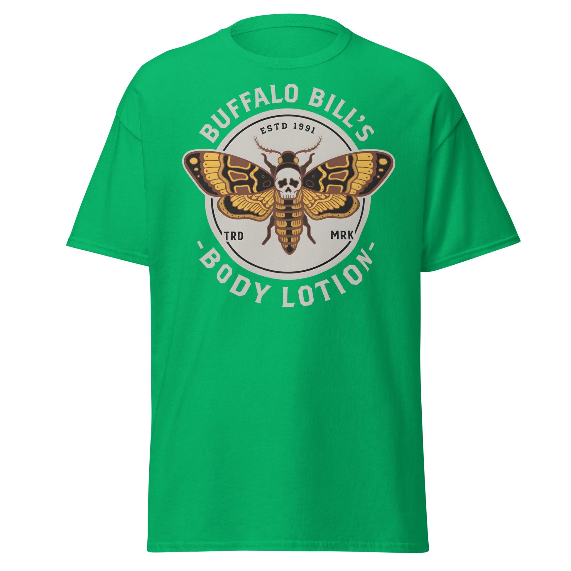 Buffalo Bill's Body Lotion Death's - Head Moth T-Shirt - Irish Green - T-Shirts Online