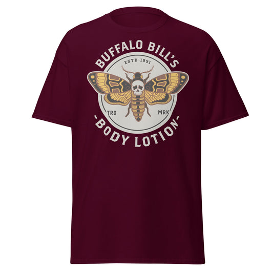 Buffalo Bill's Body Lotion Death's - Head Moth T-Shirt - Maroon - T-Shirts Online