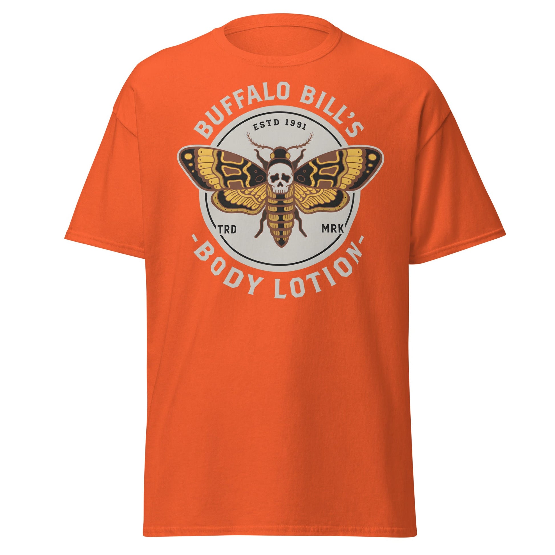 Buffalo Bill's Body Lotion Death's - Head Moth T-Shirt - Orange - T-Shirts Online