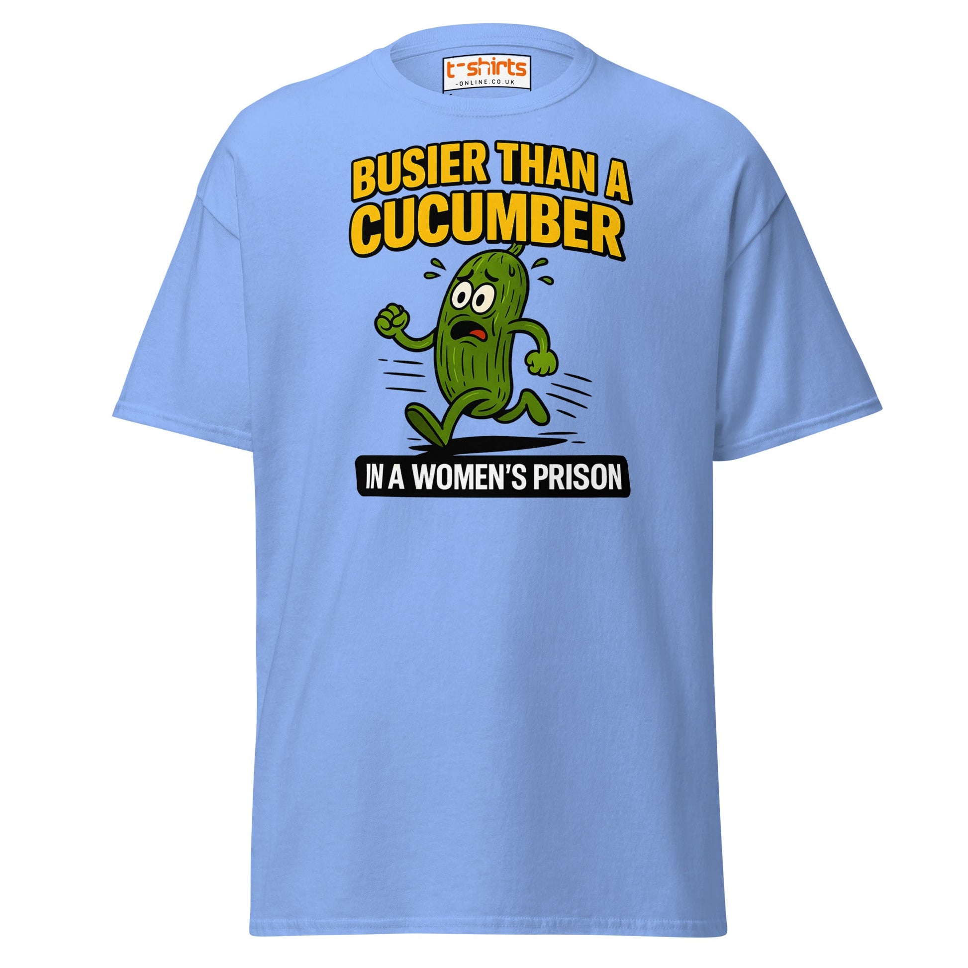 Busier Than a Cucumber Funny Prison T-Shirt - Carolina Blue - T-Shirts Online
