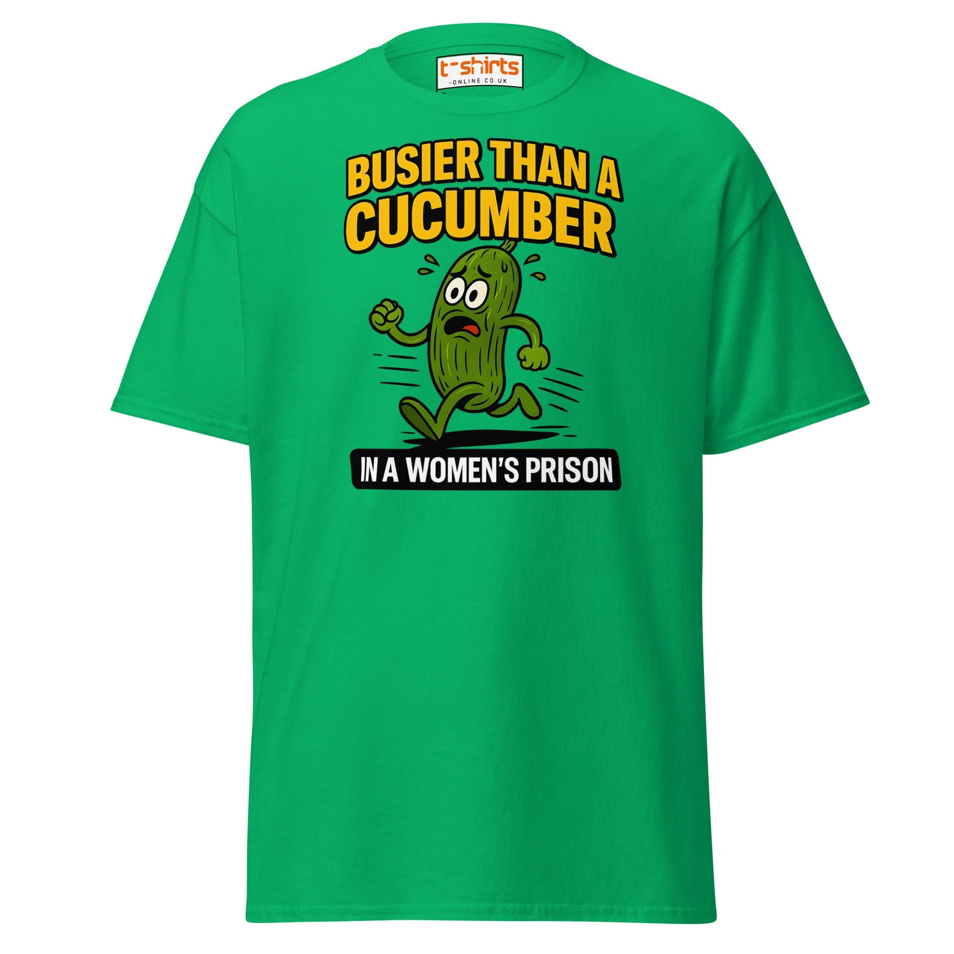 Busier Than a Cucumber Funny Prison T-Shirt - Irish Green - T-Shirts Online